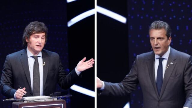 Javier Milei y Sergio Massa