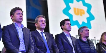 Sergio Massa durante el acto en  Lomas de Zamora