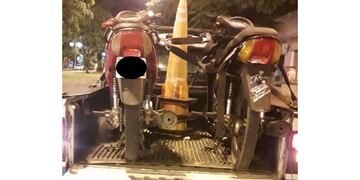 Motos secuestradas en operativos viales