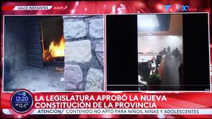 Los medios nacionales siguieron en vivo las dramáticas horas vividas el martes 20 de junio en Jujuy, cuando hubo un intento de tomar por asalto la Legislatura provincial, donde sesionaba la Convención Constituyente.