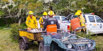 Continúa contenido el incendio en la Reserva Provincial Corazón de la Isla