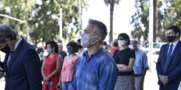 El legislador estuvo en Rosario la semana anterior durante un acto del Ministerio de Defensa de la Nación. (@leandrobusatto)