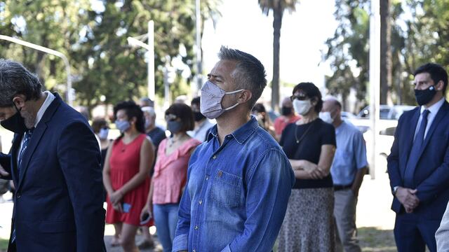 El legislador estuvo en Rosario la semana anterior durante un acto del Ministerio de Defensa de la Nación. (@leandrobusatto)