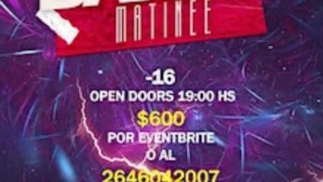 El flyer que promocionaba el supuesto matiné.