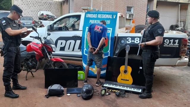 Puerto Esperanza: quedó filmado cuando robaba y terminó detenido.