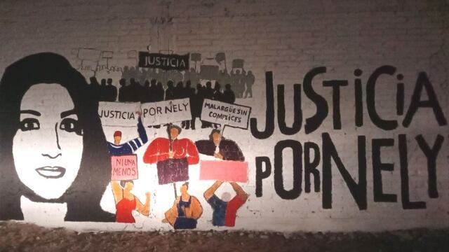 Mural pintado por familiares y amigos de Nélida Villar.