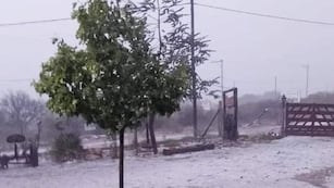 Arroyo Toro Muerto. La tormenta trajo el granizo a la zona de Traslasierra (Gentileza).