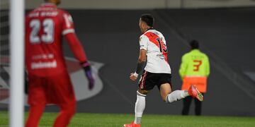 Enzo Fernández anotó el 1-0 de River ante Fortaleza.