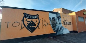 El mural del Club El Torito fue vandalizado el día anterior al ataque en la zona sur.