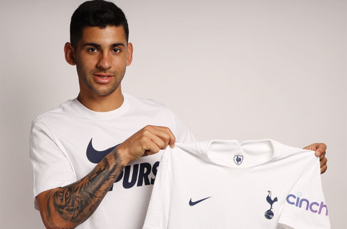 El defensor cordobés Cristian Romero fue presentado en el Tottenham, en un pase récord. (Prensa Tottenham).
