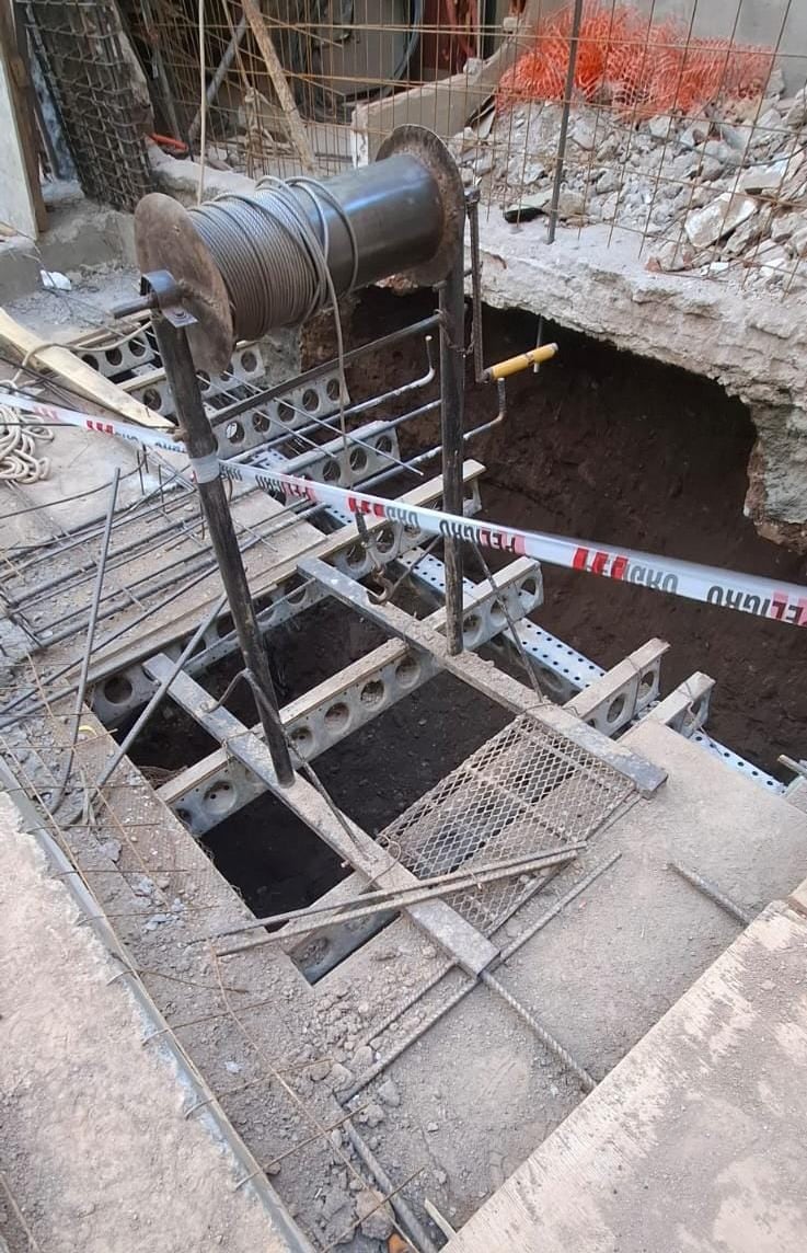 Desmoronamiento en un edificio en construcción de Nueva Córdoba. (Policía)