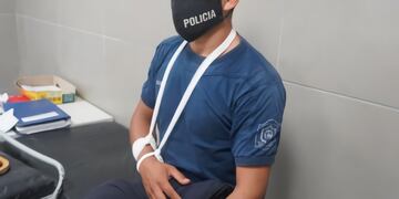 4 efectivos fueron lesionados.