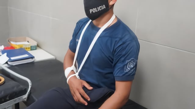 4 efectivos fueron lesionados.