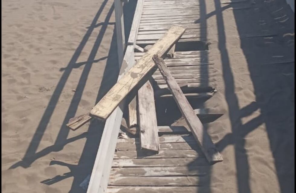 La Bajada Accesible de Claromecó en pésimas condiciones