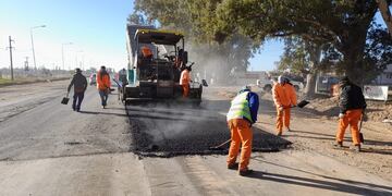Trabajos viales en la ruta 70, cerca de Rafaela