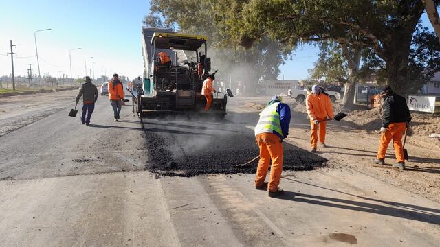 Trabajos viales en la ruta 70, cerca de Rafaela