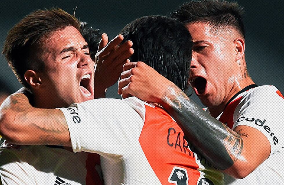 Liga Profesional: con varios suplentes, River le ganó 2-1 a Sarmiento en el final