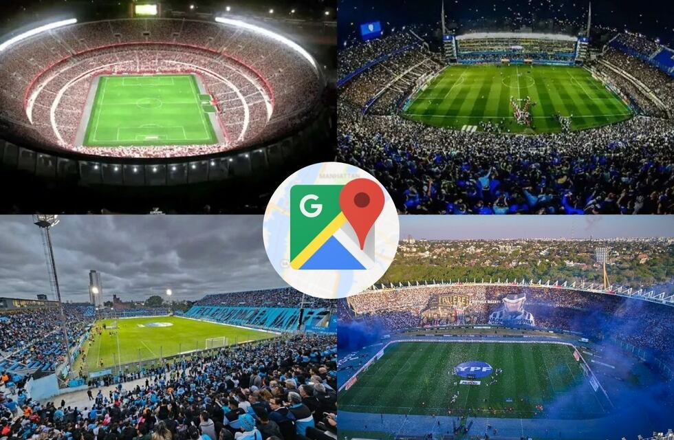 La calificación de Google Maps a los estadios del fútbol argentino