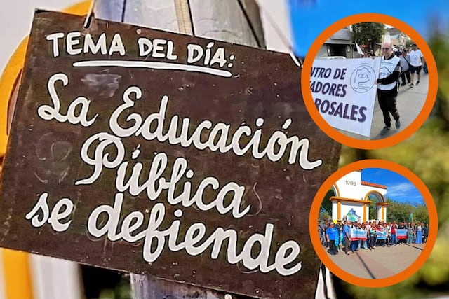 Los docentes de Coronel Rosales se movilizaron en el marco de la Jornada Nacional de Lucha