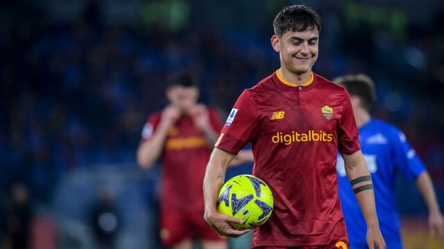La sonrisa de Dybala luego de sus dos asistencias ante Empoli.