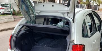 Violentaron un auto de la familia de Blas Correas. (Gentileza)