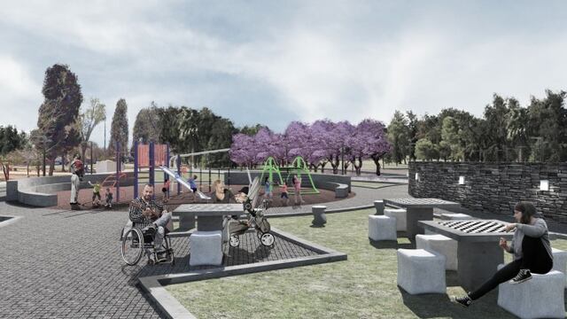 La renovación integral del paseo consistira en la construcción de sendas y veredas con materiales nuevos entre otras cosas. Gentileza