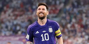"Leo" Messi y su alegría por otro triunfo de Argentina en Qatar 2022. (Prensa Fifa).