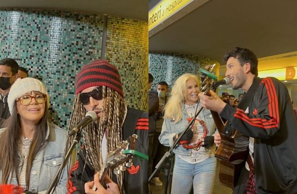 Susana Giménez y Sebastián Yatra sorprendieron en el subte porteño