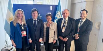 Reunión entre la delegación argentina y Kristalina Georgieva. Foto NA