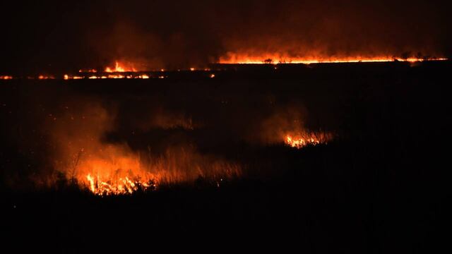 El último lunes se cortó el acceso al puente a Victoria por la propagación de las llamas.