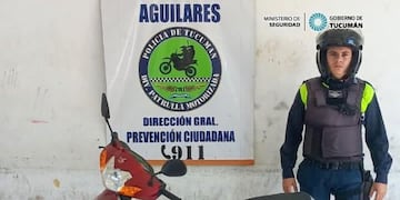 La moto recuperada.