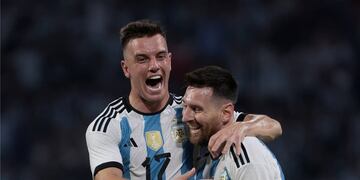 El ex Rosario Central dio la asistencia del gol 100 de Lionel Messi en el equipo nacional.