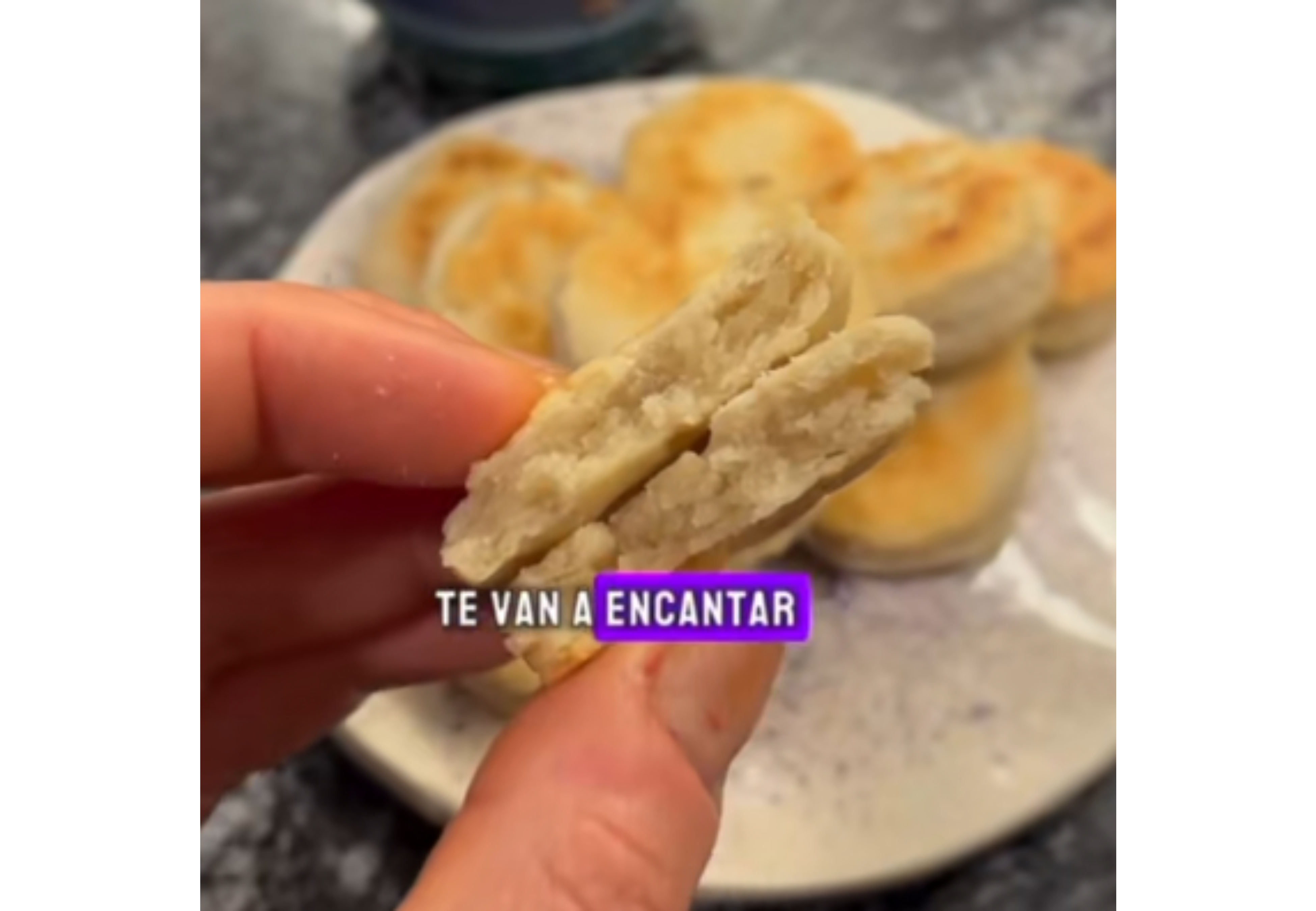 Así quedan por dentro los bizcochitos.