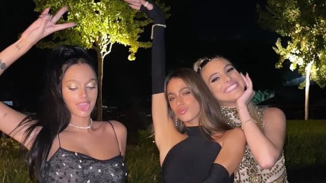 Oriana Sabatini, Tini Stoessel y Lelé Pons en la boda de Stefi Roitman y Ricky Montaner