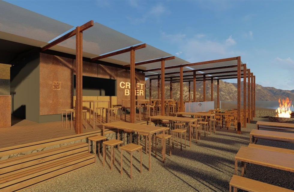 Cómo será el patio cervecero que inaugurarán en la bajada a la playa de Potrerillos