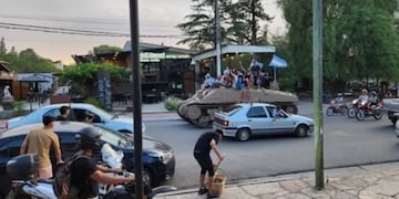 La historia detrás de los festejos en tanque de guerra en la Villa de Merlo por la Selección Argentina