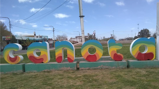 Cartel insignia del Parque Canota de Maipú.