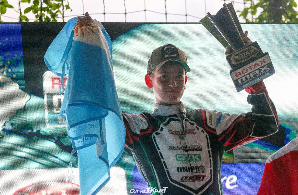 Fausto Arnaudo fue tercero en el Sudamericano Rotax 2022 en Colombia