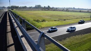 El corredor quedó bloqueado muy cerca del acceso a Roldán.