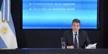 Sergio Massa le habló a la oposición en el Consejo de las Américas.