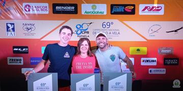 Podio.- Con el 1 está Paula Drazul (FV), Miguel M. Boero (PS) con el 2 y en tercer lugar aparece Dino Ghioni (KC).