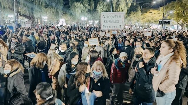 Movilización docente en San Luis