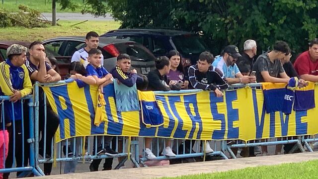 Los hinchas de Boca, para el recibimiento en Córdoba (Gentileza)