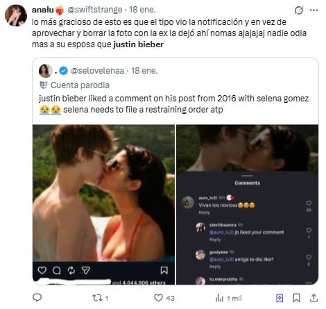 El guiño que nadie esperaba: Justin Bieber recordó a Selena Gomez con el trend de 2016 y rompió internet