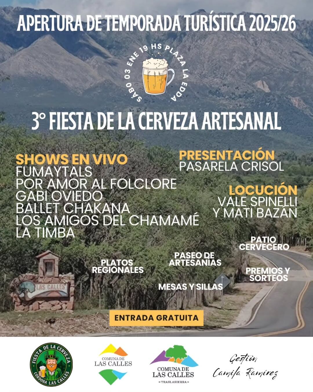 La Fiesta de la Cerveza Artesanal inicia en Córdoba este sábado 3 de enero.