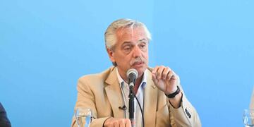 El presidente Alberto Fernández en Miramar. (Presidencia)