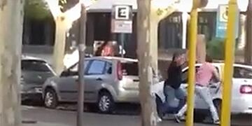 Los choferes intercambiaron golpes hasta el cansancio.