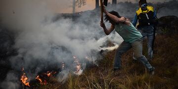 Incendios forestales en Potrero de Garay Foto: Pedro Castillo