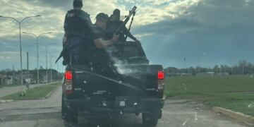 El traslado del sospechoso detenido