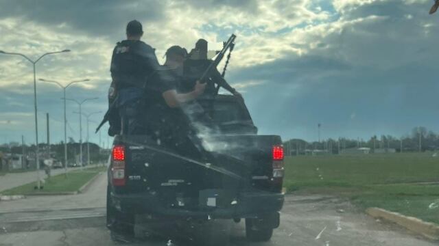 El traslado del sospechoso detenido